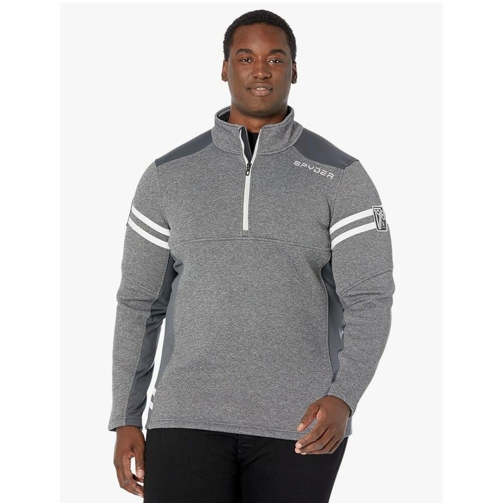 NEW Mens Spyder Wengen Half Zip Fleece Jacket XXL Reflective Gorpcore Ski Snow